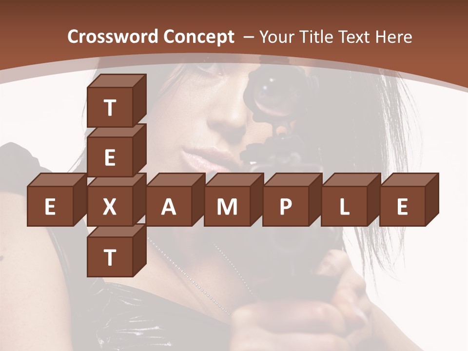 A Woman Holding A Gun In Her Hand PowerPoint Template