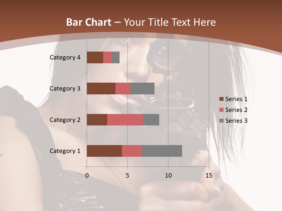 A Woman Holding A Gun In Her Hand PowerPoint Template