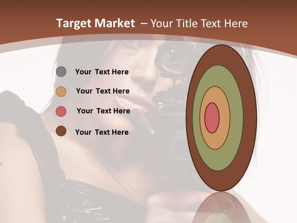 A Woman Holding A Gun In Her Hand PowerPoint Template