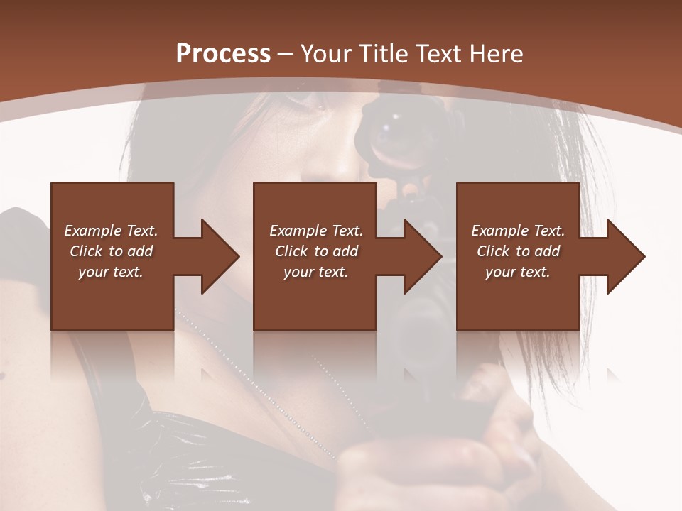 A Woman Holding A Gun In Her Hand PowerPoint Template