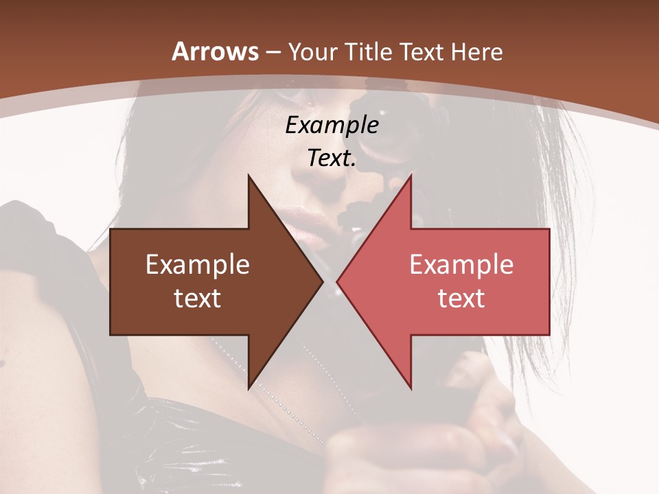 A Woman Holding A Gun In Her Hand PowerPoint Template