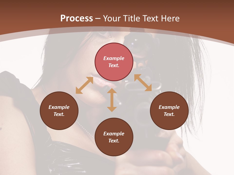 A Woman Holding A Gun In Her Hand PowerPoint Template