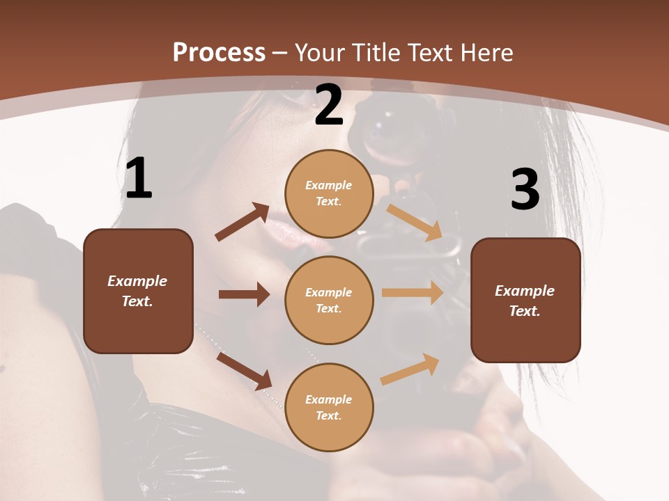 A Woman Holding A Gun In Her Hand PowerPoint Template