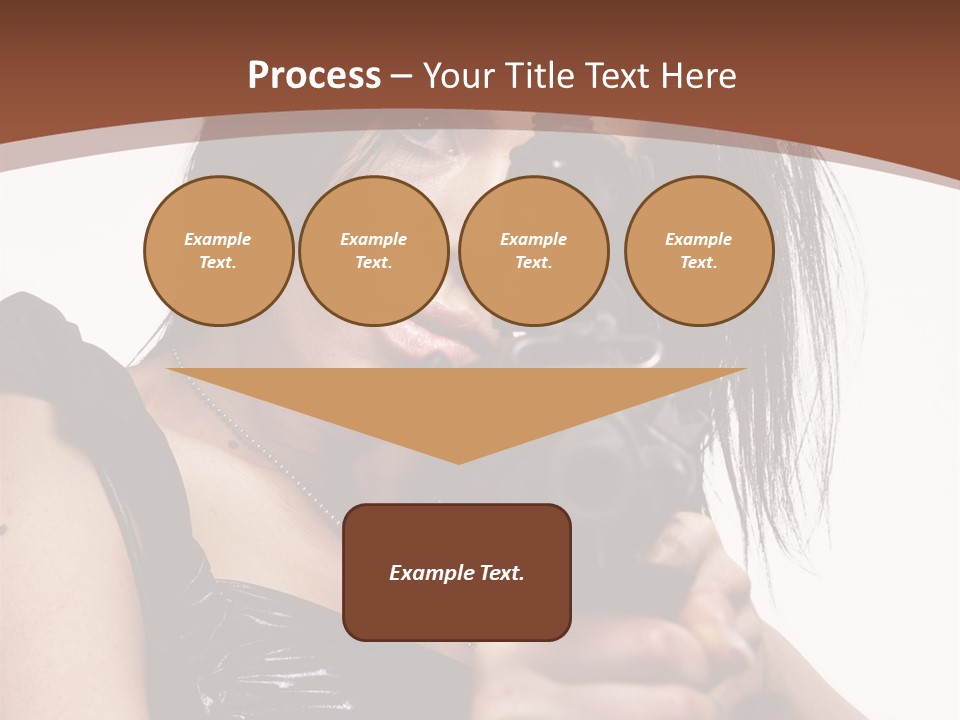 A Woman Holding A Gun In Her Hand PowerPoint Template