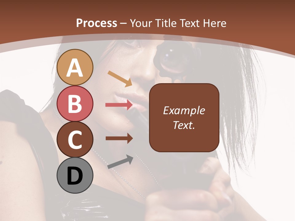 A Woman Holding A Gun In Her Hand PowerPoint Template