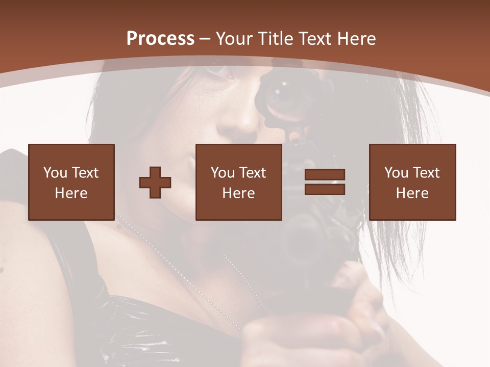 A Woman Holding A Gun In Her Hand PowerPoint Template