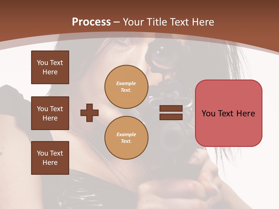 A Woman Holding A Gun In Her Hand PowerPoint Template
