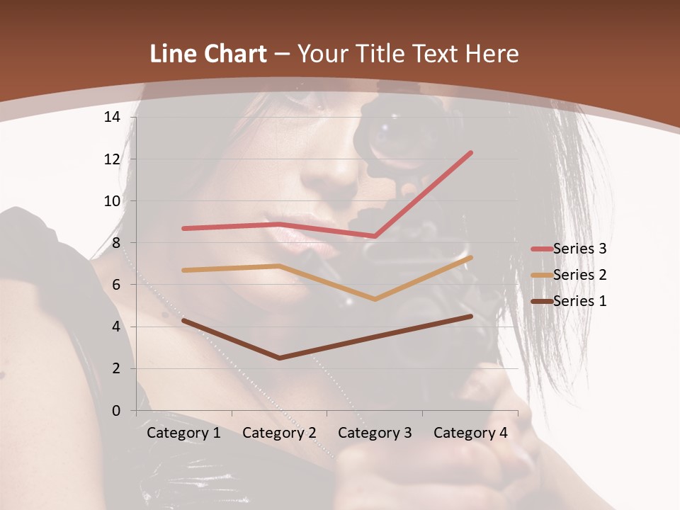 A Woman Holding A Gun In Her Hand PowerPoint Template