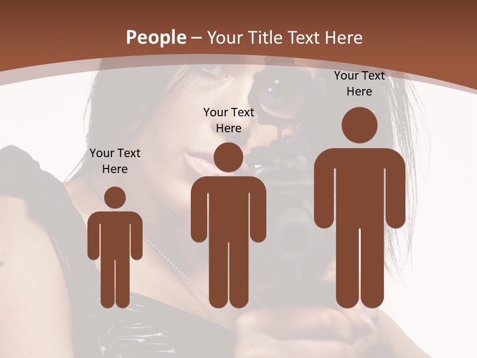 A Woman Holding A Gun In Her Hand PowerPoint Template