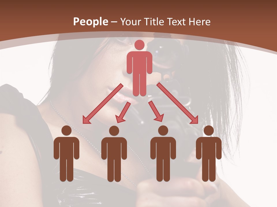 A Woman Holding A Gun In Her Hand PowerPoint Template