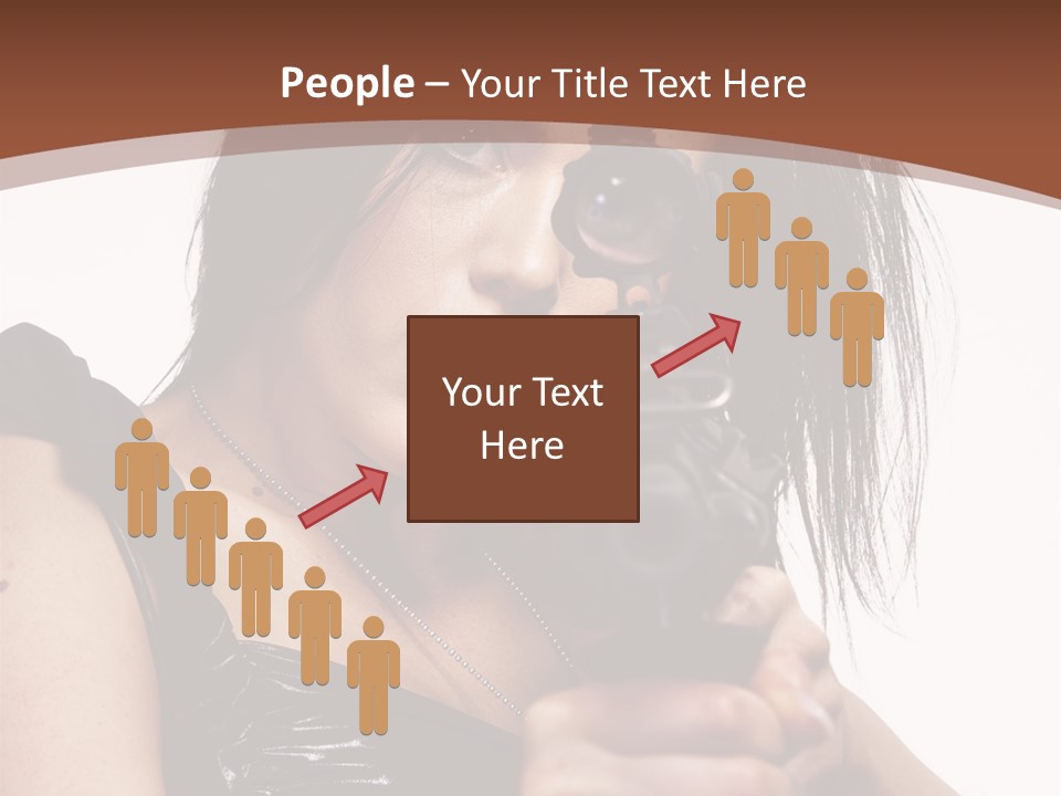 A Woman Holding A Gun In Her Hand PowerPoint Template