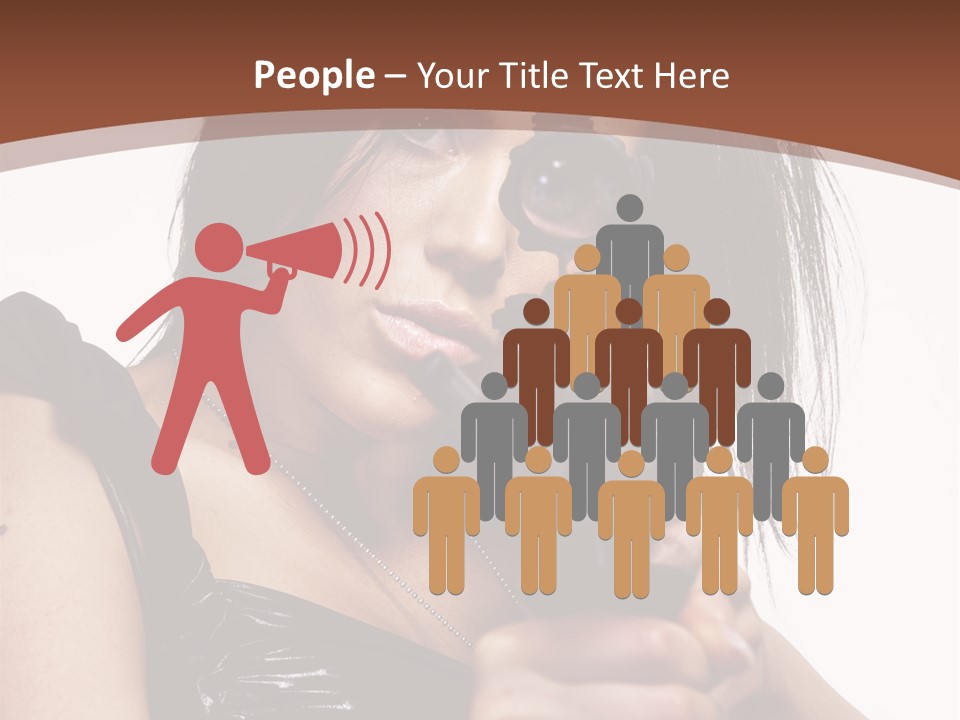 A Woman Holding A Gun In Her Hand PowerPoint Template