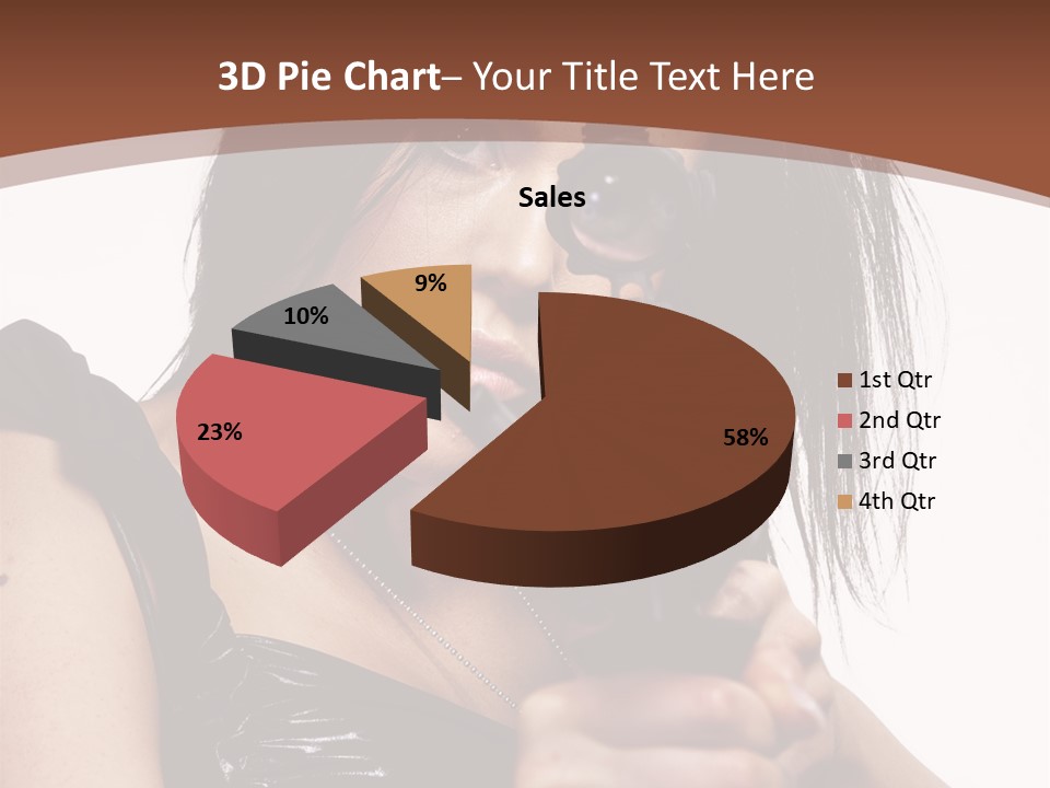 A Woman Holding A Gun In Her Hand PowerPoint Template