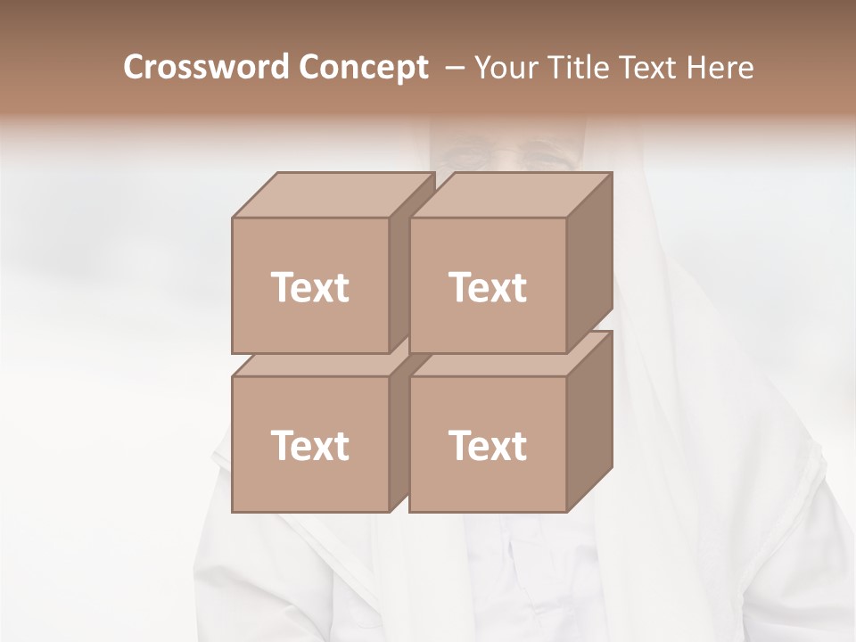 A Man In A White Robe Is Smiling PowerPoint Template