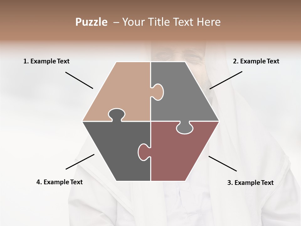 A Man In A White Robe Is Smiling PowerPoint Template