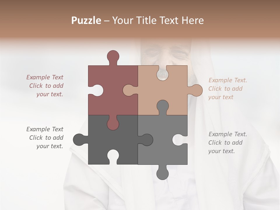 A Man In A White Robe Is Smiling PowerPoint Template