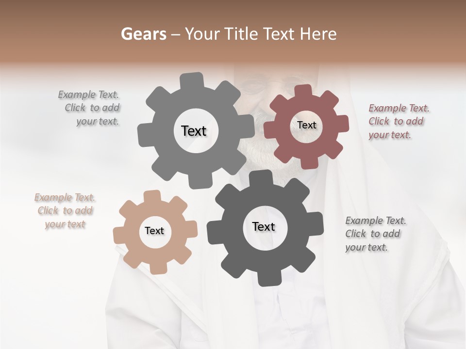 A Man In A White Robe Is Smiling PowerPoint Template