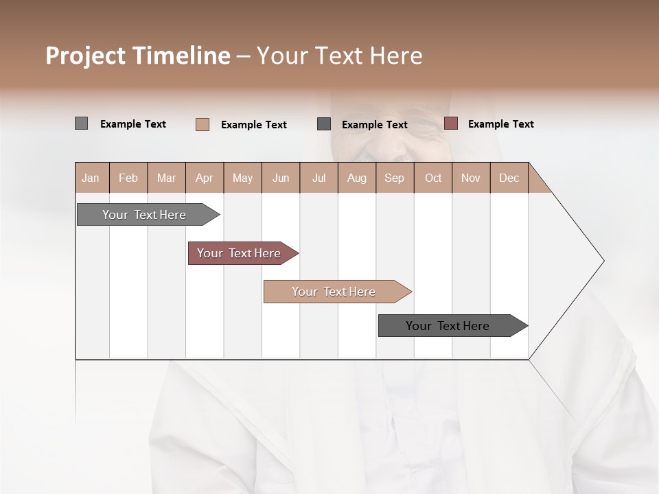 A Man In A White Robe Is Smiling PowerPoint Template