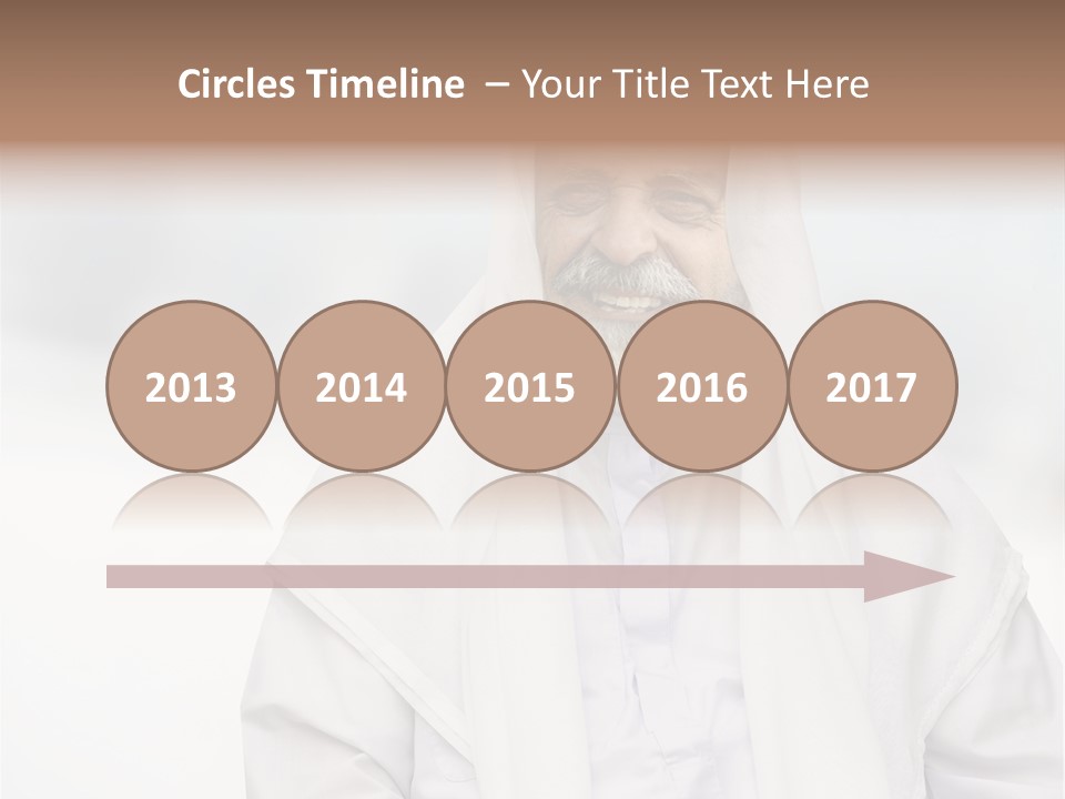 A Man In A White Robe Is Smiling PowerPoint Template