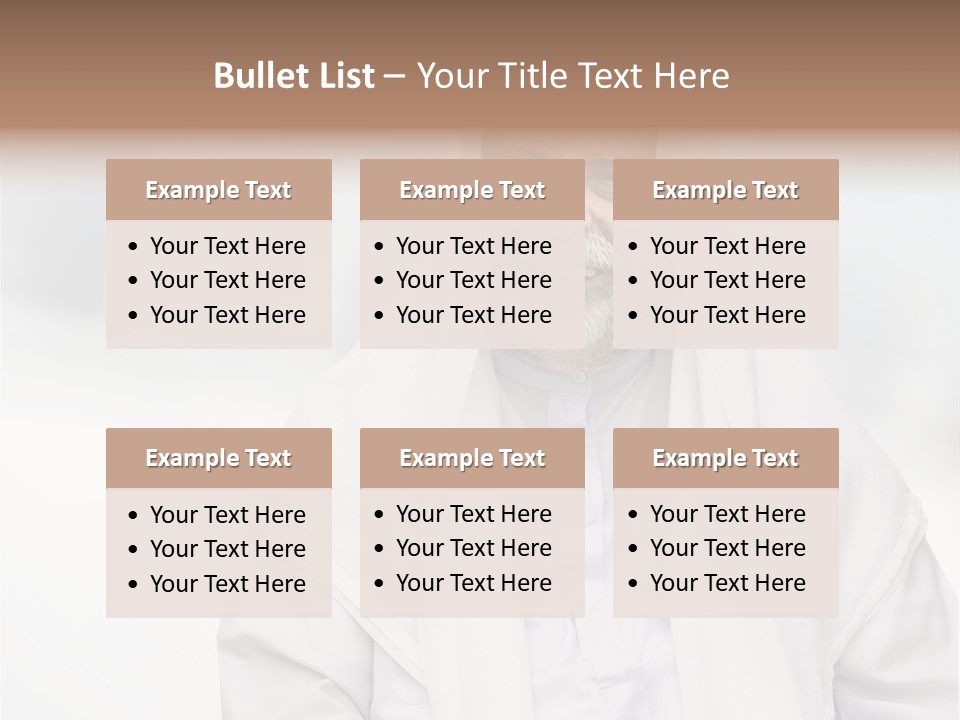 A Man In A White Robe Is Smiling PowerPoint Template