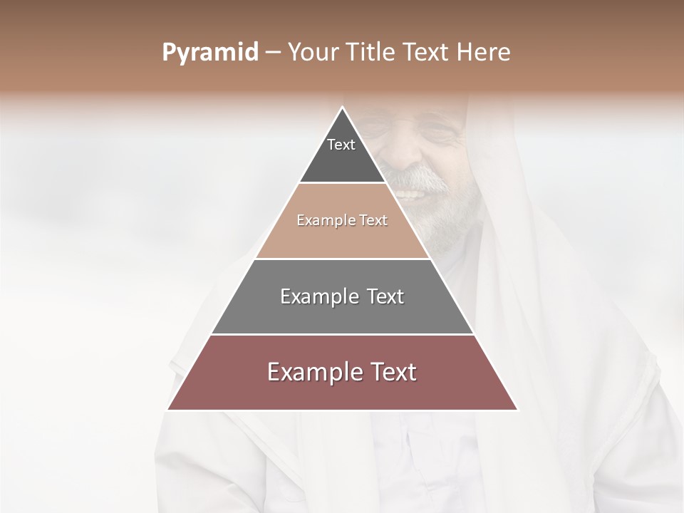 A Man In A White Robe Is Smiling PowerPoint Template