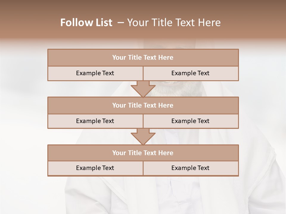 A Man In A White Robe Is Smiling PowerPoint Template
