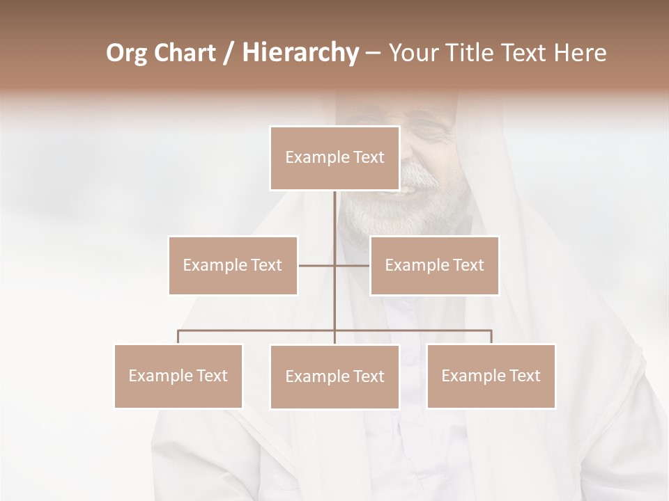 A Man In A White Robe Is Smiling PowerPoint Template