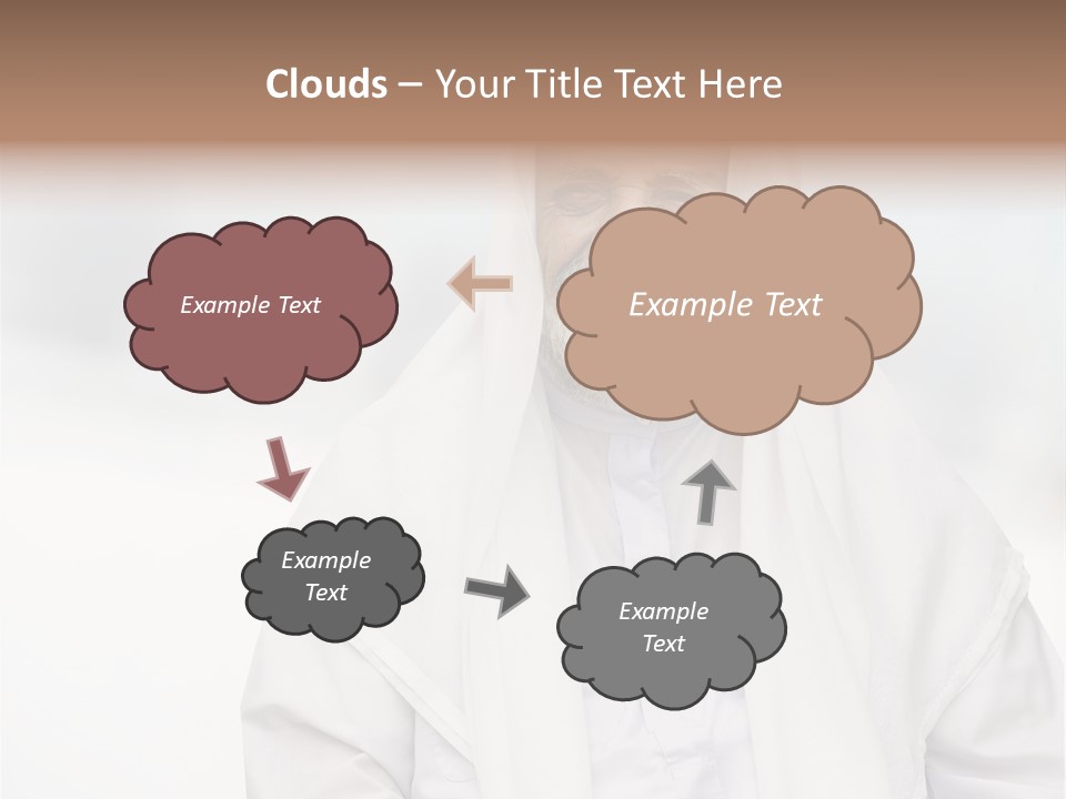 A Man In A White Robe Is Smiling PowerPoint Template