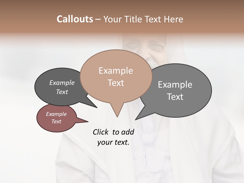 A Man In A White Robe Is Smiling PowerPoint Template