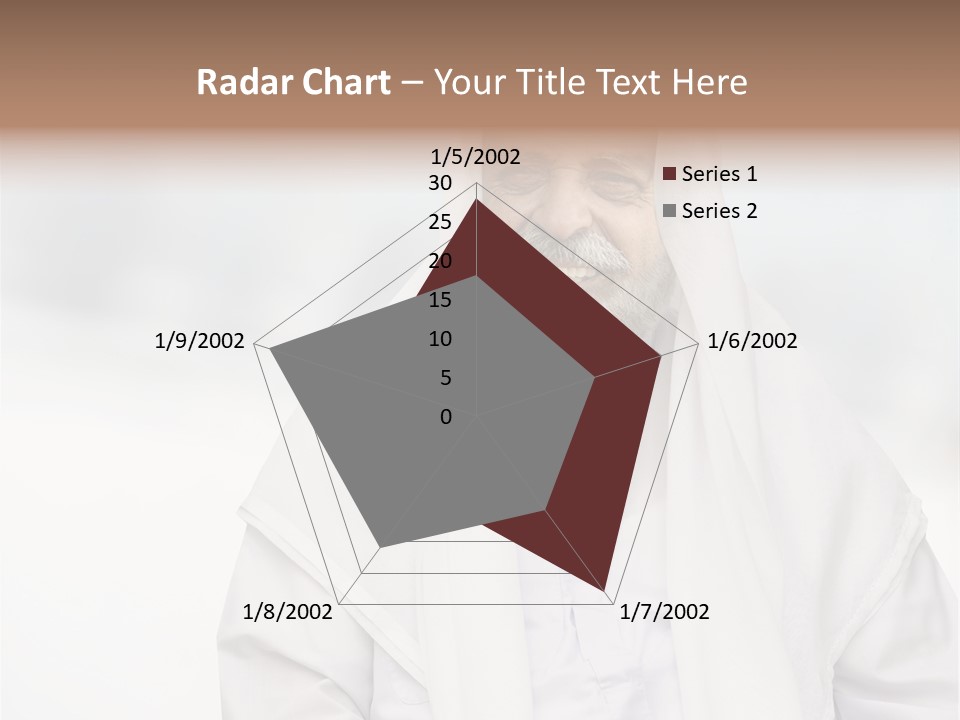 A Man In A White Robe Is Smiling PowerPoint Template