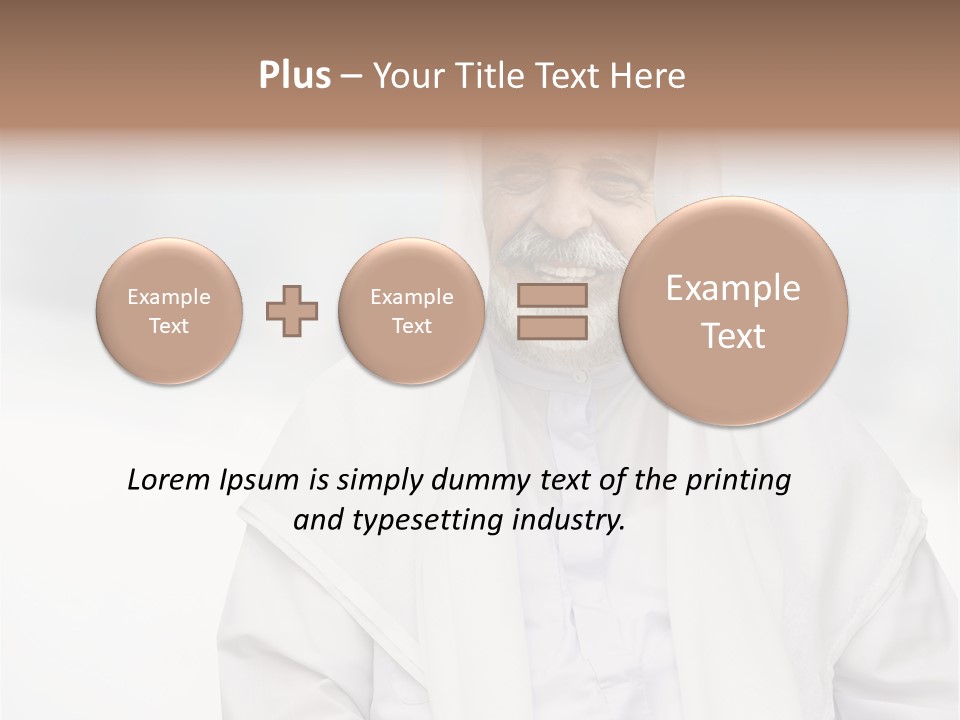 A Man In A White Robe Is Smiling PowerPoint Template
