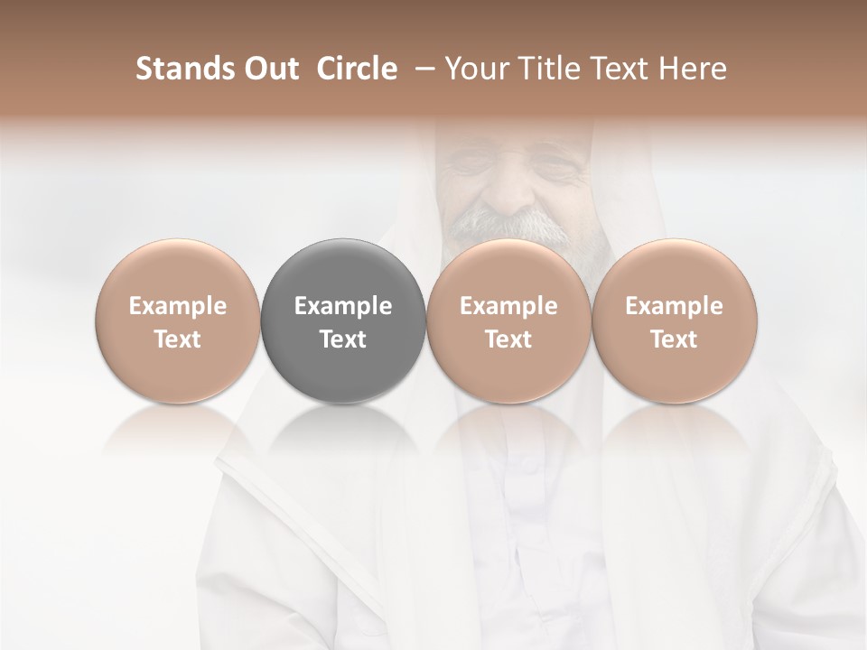 A Man In A White Robe Is Smiling PowerPoint Template