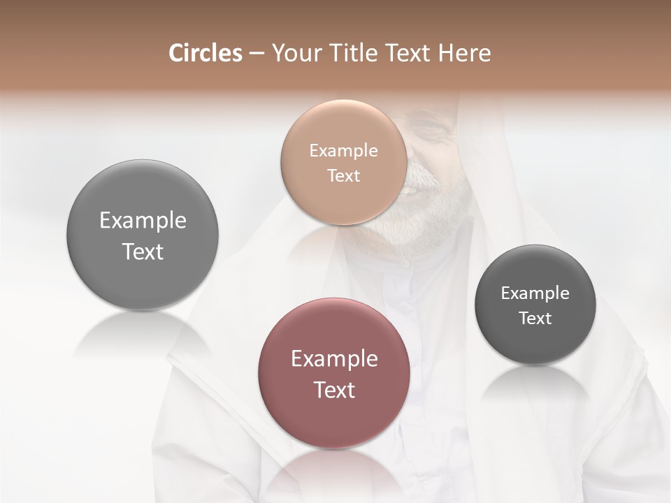 A Man In A White Robe Is Smiling PowerPoint Template