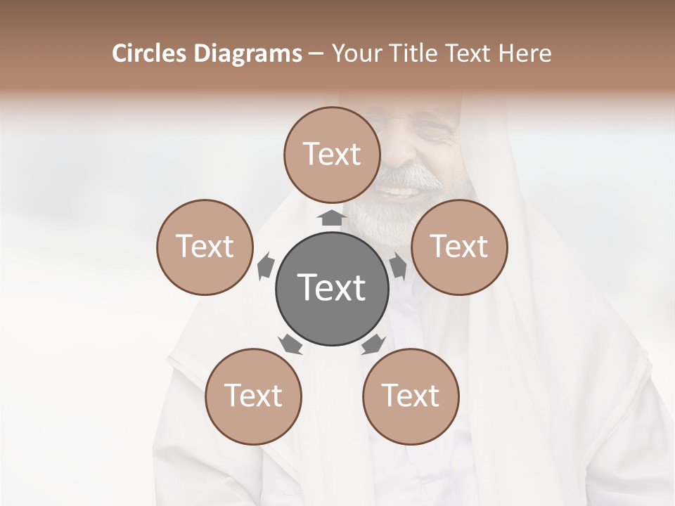 A Man In A White Robe Is Smiling PowerPoint Template