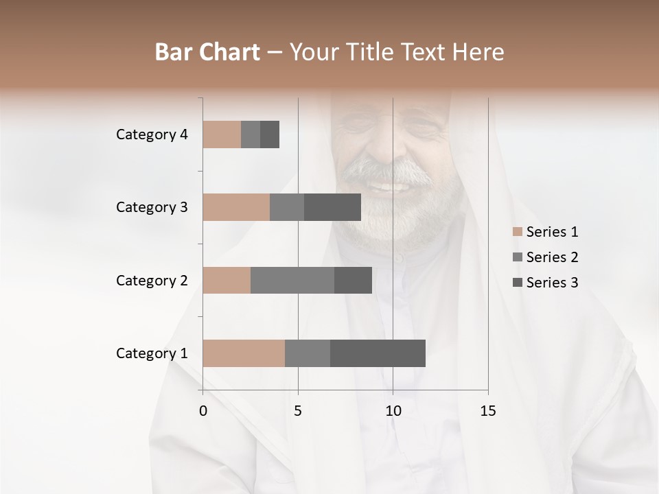 A Man In A White Robe Is Smiling PowerPoint Template