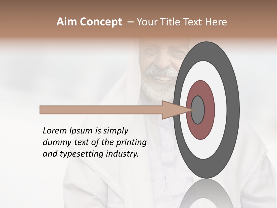 A Man In A White Robe Is Smiling PowerPoint Template