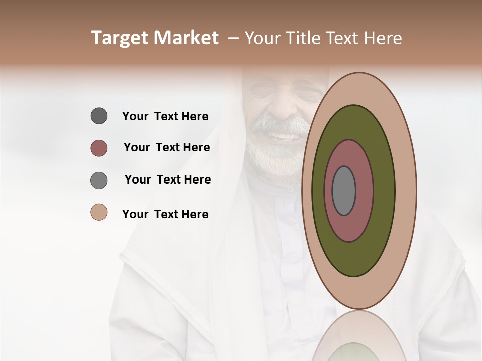 A Man In A White Robe Is Smiling PowerPoint Template