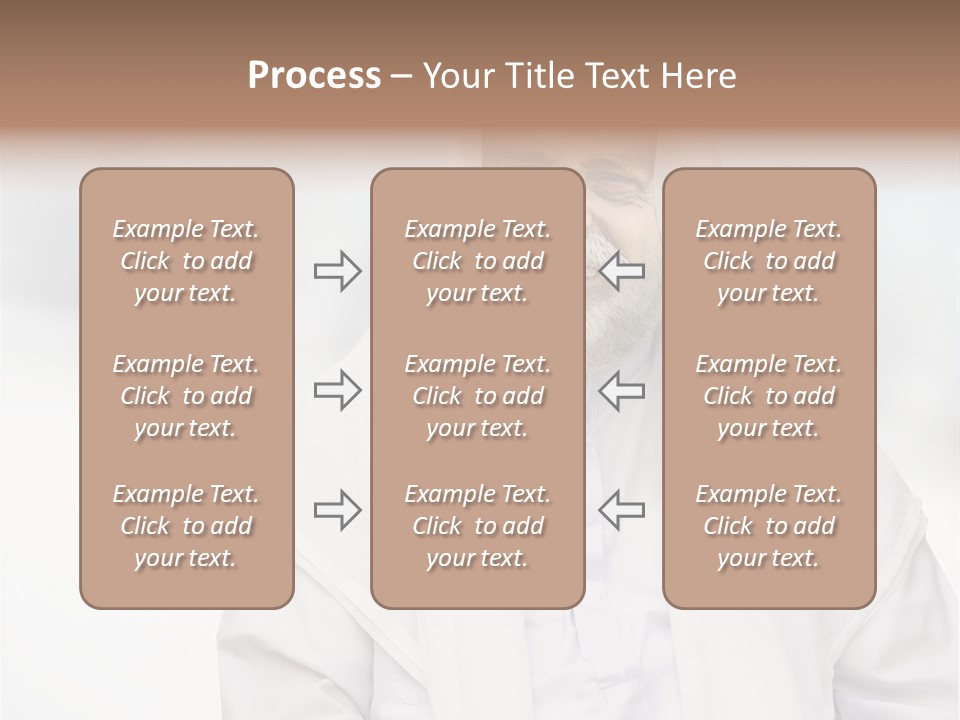 A Man In A White Robe Is Smiling PowerPoint Template