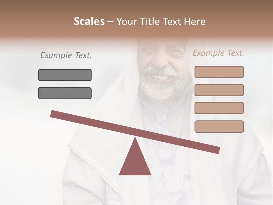 A Man In A White Robe Is Smiling PowerPoint Template