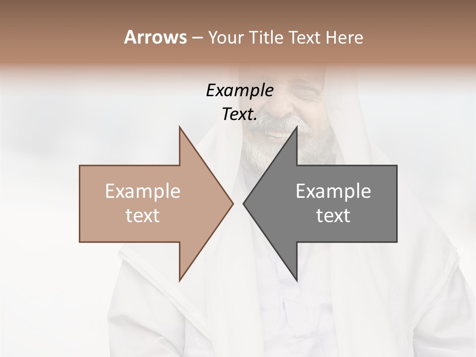 A Man In A White Robe Is Smiling PowerPoint Template