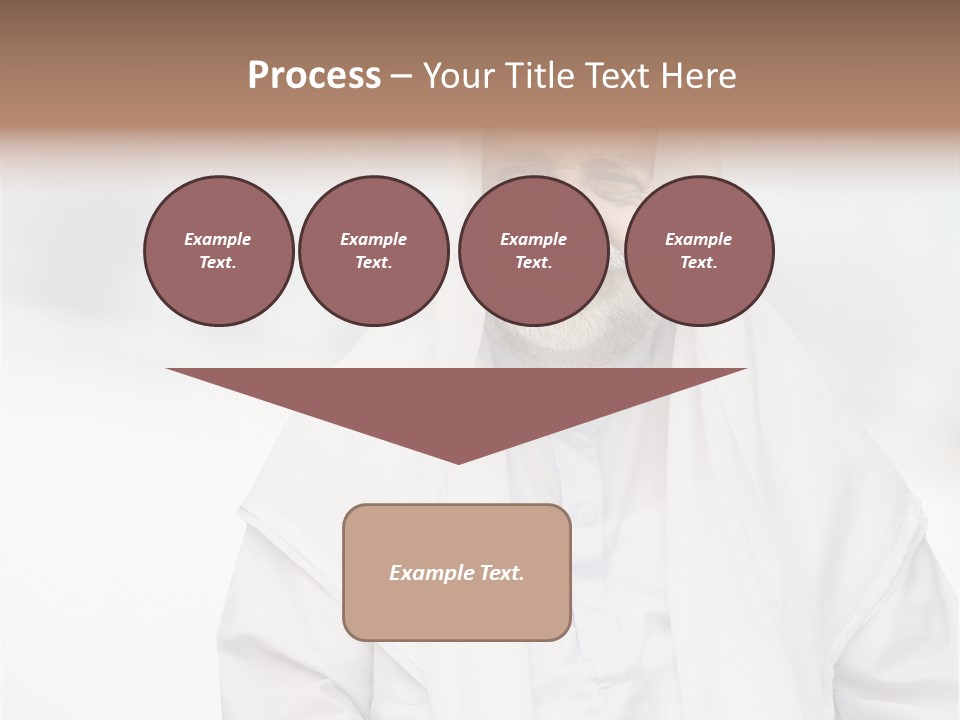 A Man In A White Robe Is Smiling PowerPoint Template