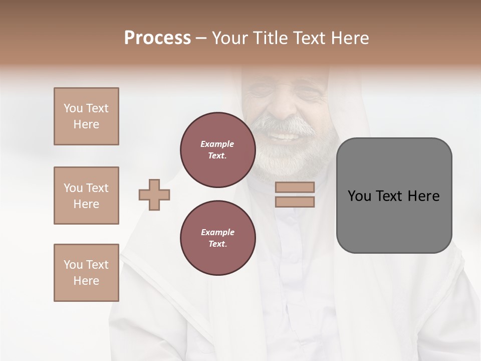 A Man In A White Robe Is Smiling PowerPoint Template