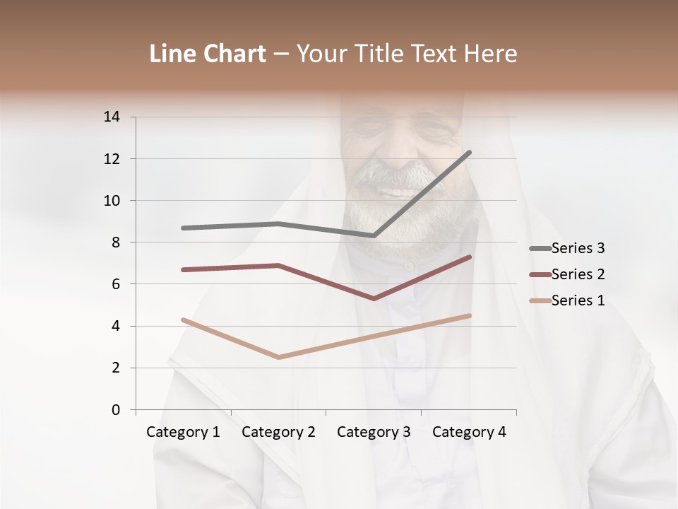 A Man In A White Robe Is Smiling PowerPoint Template