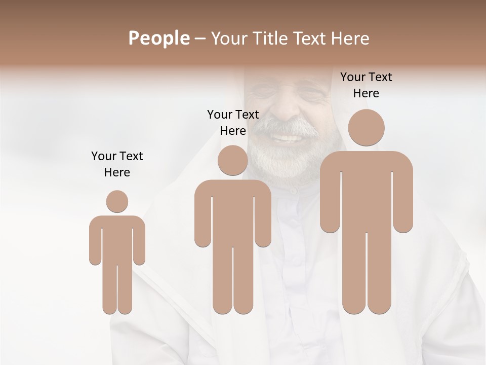 A Man In A White Robe Is Smiling PowerPoint Template