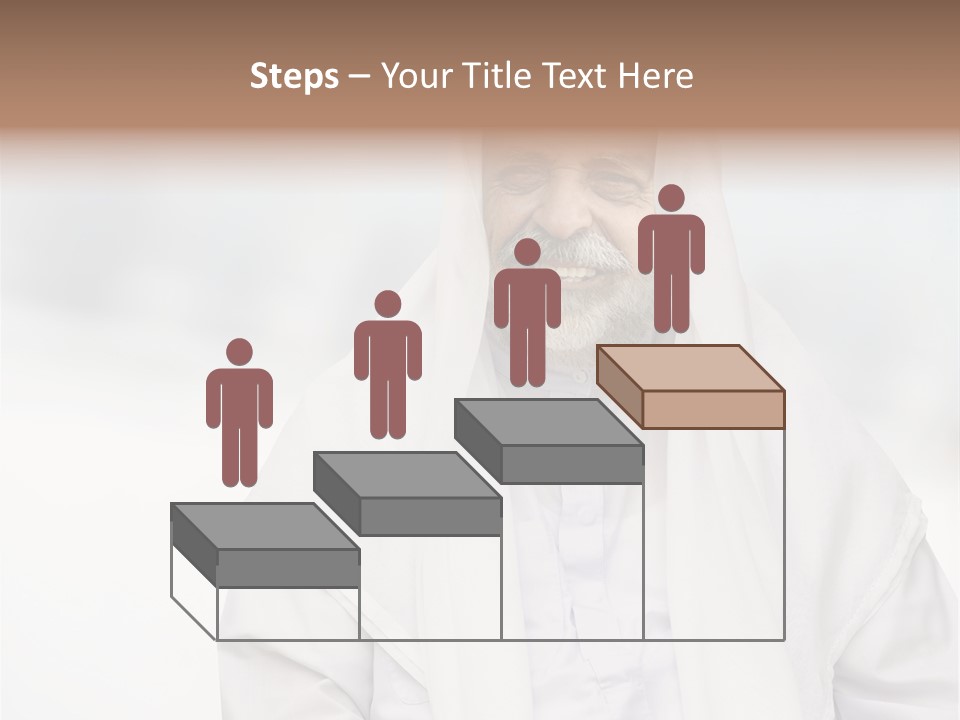 A Man In A White Robe Is Smiling PowerPoint Template