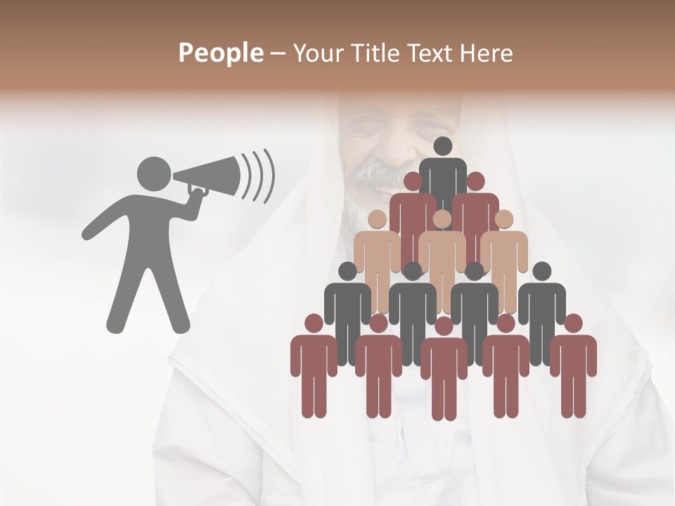 A Man In A White Robe Is Smiling PowerPoint Template