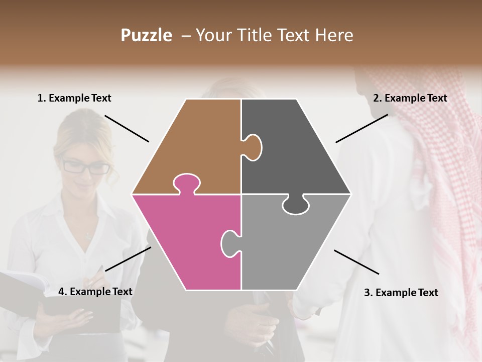 A Group Of People Standing Around Each Other PowerPoint Template