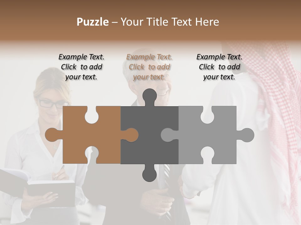 A Group Of People Standing Around Each Other PowerPoint Template