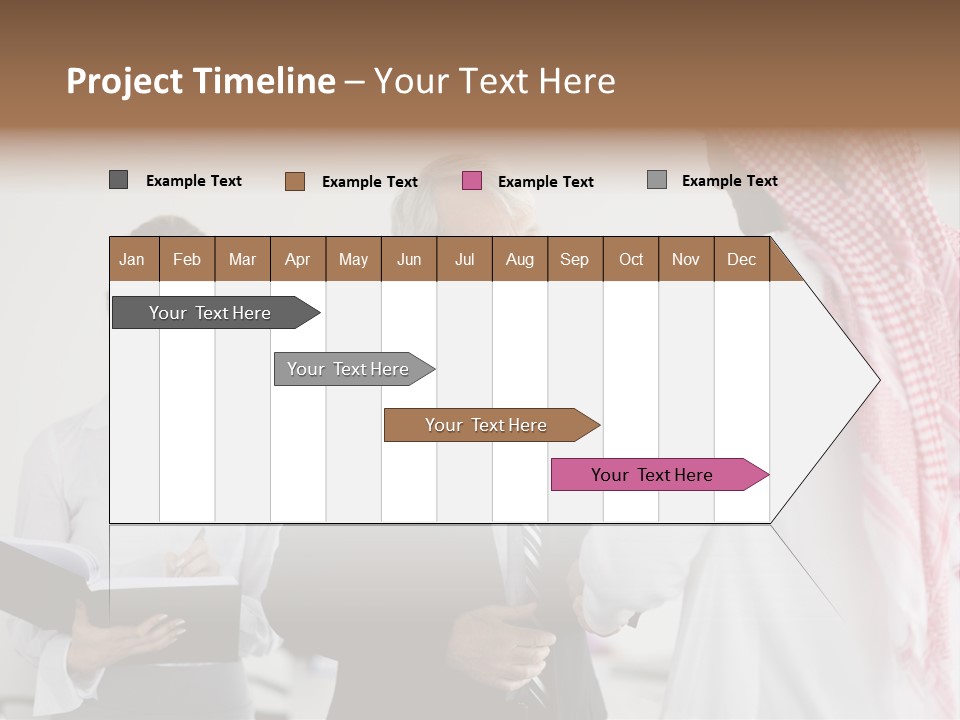 A Group Of People Standing Around Each Other PowerPoint Template