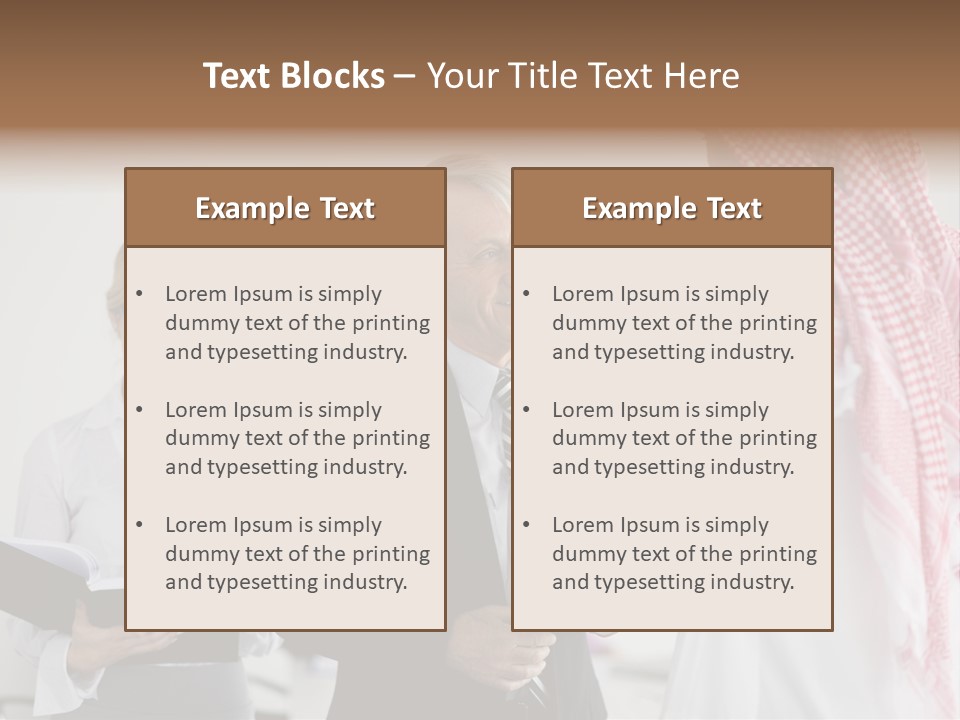 A Group Of People Standing Around Each Other PowerPoint Template